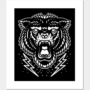 angry black bear Posters and Art
